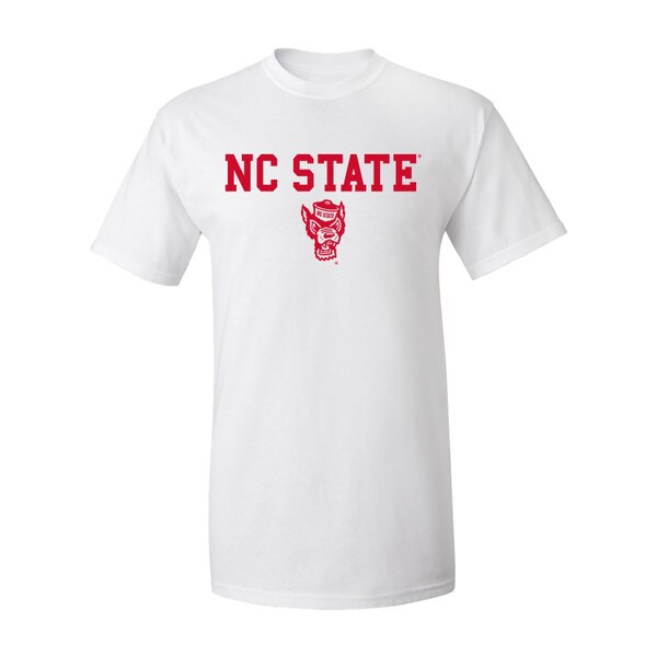 White Short Sleeve Tee - NC State /